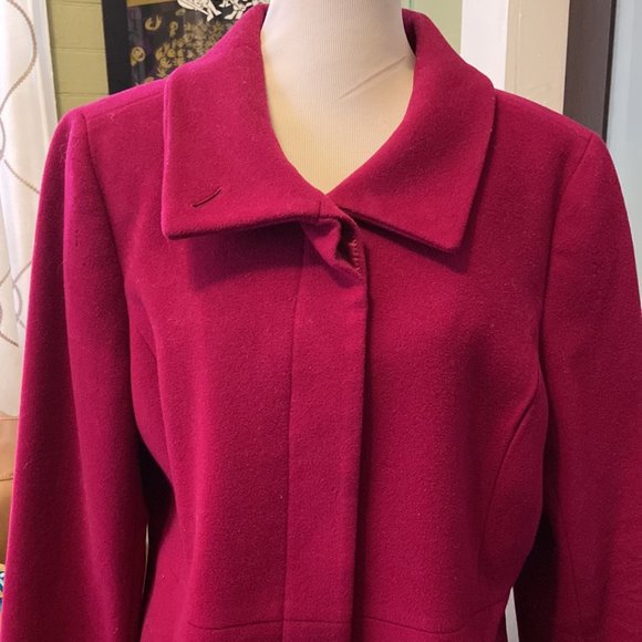 Talbots Berry Overcoat - Picture 3 of 8